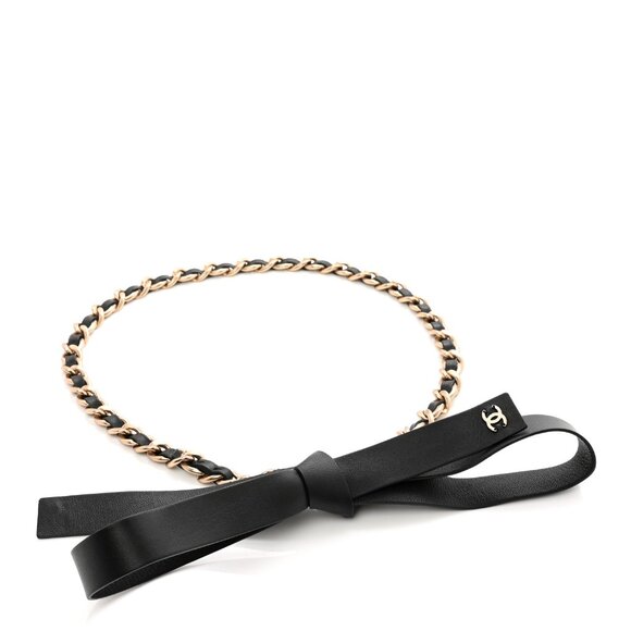 Chanel lambskin Chain belt with lambskin bow NWT main image 7